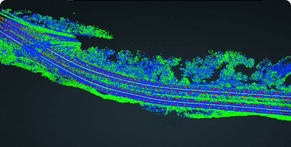 Annotation de voies en vue de dessus 4D
